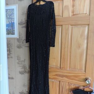 Black, sequin prom dress